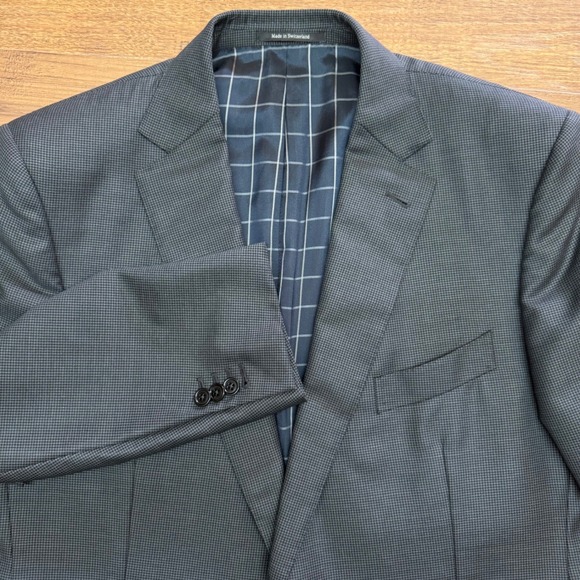 Ermenegildo Zegna Mens US 46 Su Misura All Seasons Wool Mila Blazer Mini Check